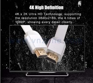 vnzane flat HDMI cable in bulk for interference-free data transmission