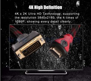 4K definition HDMI to DVI adapter cable from vnzane