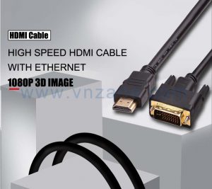 vnzane black HDMI to DVI cable at any length