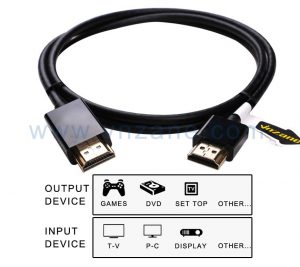 black HDMI male to male cable from vnzane